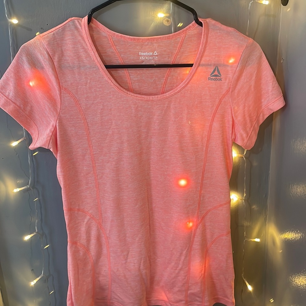 Orange xs reebok workout shirt